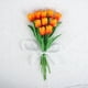 thumbnail image 1 of suxuMhao 12 Pzas Tulipanes de Tacto Real Naranja y Naranja Oscuro 13 Pulgadas Ramo de Tulipanes Artificiales Flores de Tulipán de PU Sintético Decoración de Primavera para Sala de Estar Hogar Boda, 1 of 5
