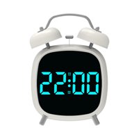 Magideal - Alarma Led De Alarma Led Electrónica De Despertador Digital Reloj De Escritorio Gran Campana Fuerte De Campana Doble Para La Oficina De La Oficina En Azul