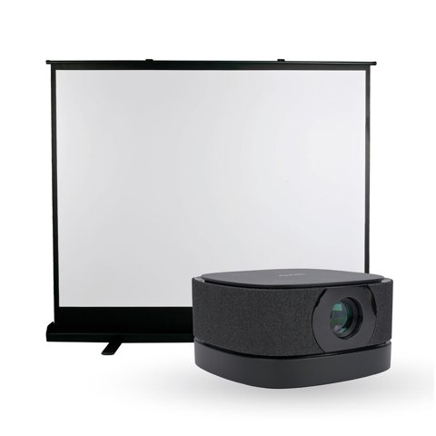 Proyector Portátil Lumix 9000Lm + Telón Elevacion 100"" Levo