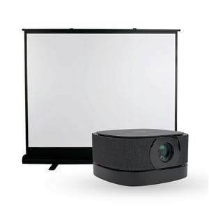 Proyector Portátil Lumix 9000Lm + Telón Elevacion 100"" Levo Negro