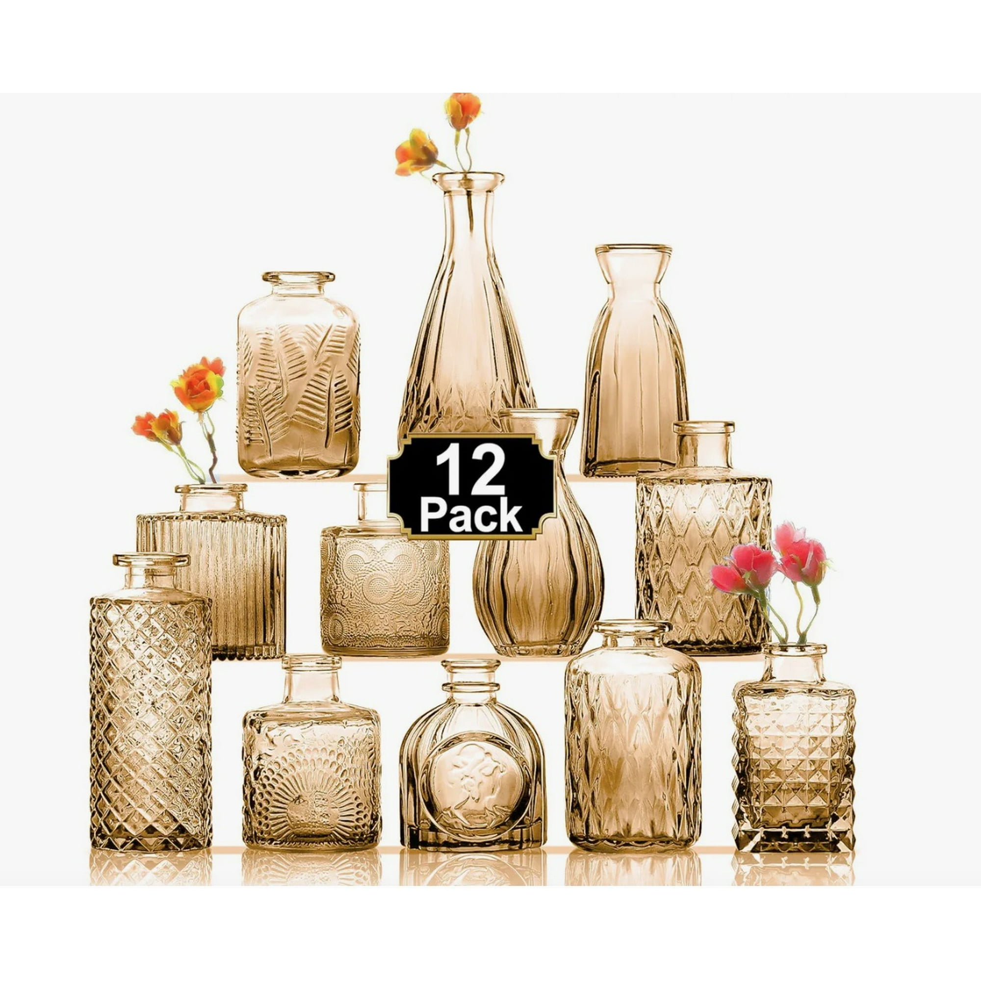 Atlas - Set 12 Floreros De Vidrio