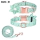 thumbnail image 2 of Collar y correa para perro ajustable con hebilla dorada fuerte, hermoso lazo y ribete floral., 2 of 5