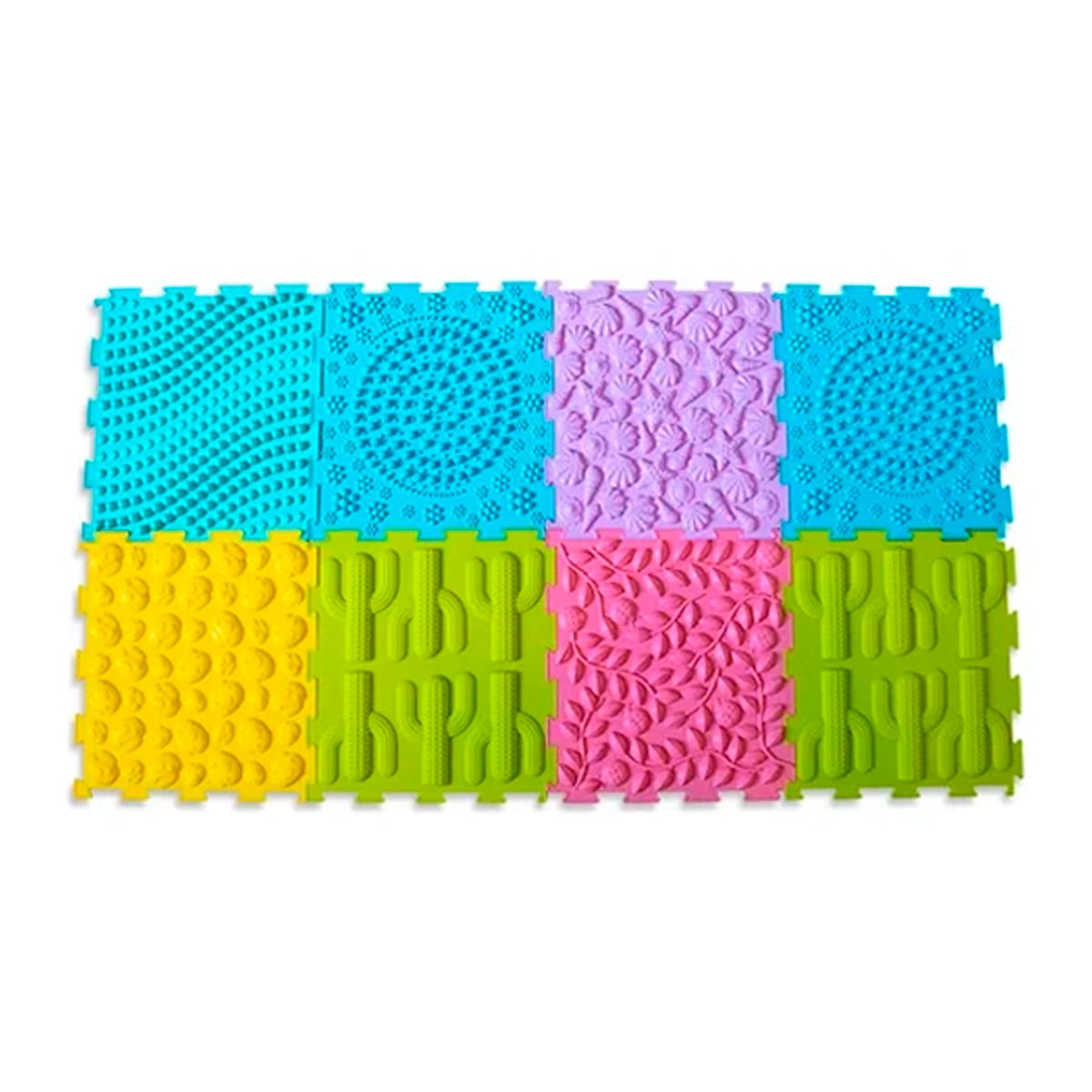 Genérico - Tapetes Mat Sensoriales Cuadrados Niños Set De 8 Piezas 24*24*1cm - A2 - Sr2505 ---
