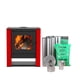 thumbnail image 1 of Pack Estufa a Leña Gold 500 Rojo + Kit de Instalación, 1 of 3