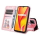 thumbnail image 3 of Funda tipo cartera FOXDOCK para Realme C12 , diseño girasol en relieve, cuero PU, cierre magnético, soporte y tarjetero, 3 of 5