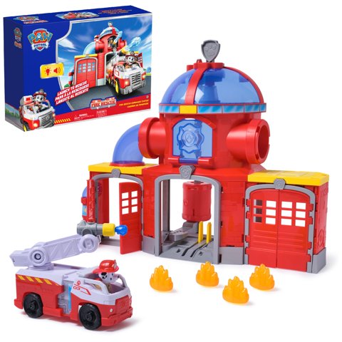 Juguete Paw Patrol Centro De Comando De Bomberos Con Figura De Marshall