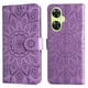 thumbnail image 1 of Funda tipo cartera FOXDOCK para OnePlus Nord CE 3 Lite , diseño girasol en relieve, cuero PU, cierre magnético, soporte y tarjetero, 1 of 5