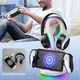 thumbnail image 2 of Soporte de carga magnético para PlayStation Portal y auriculares inalámbricos, base de carga para fundas para accesorios PS Portal, soporte para auriculares, 11 modos de LED y 2 puertos USB-Blanco, 2 of 9