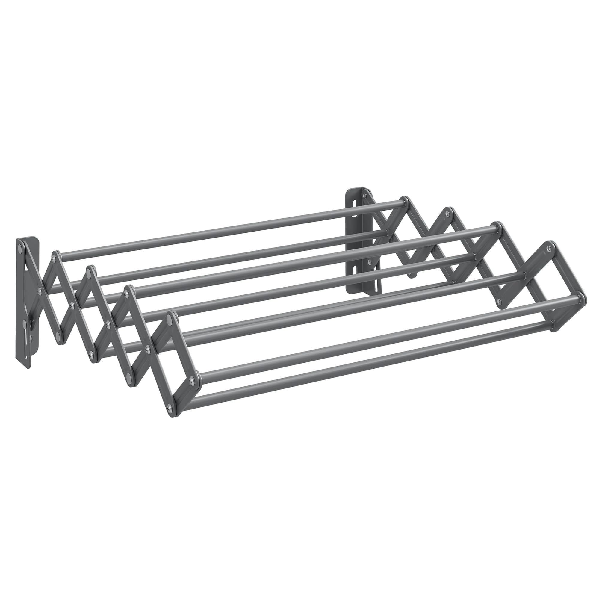 Tendedero De Ropa Songmics Para Pared, Acero Gris Tórtola