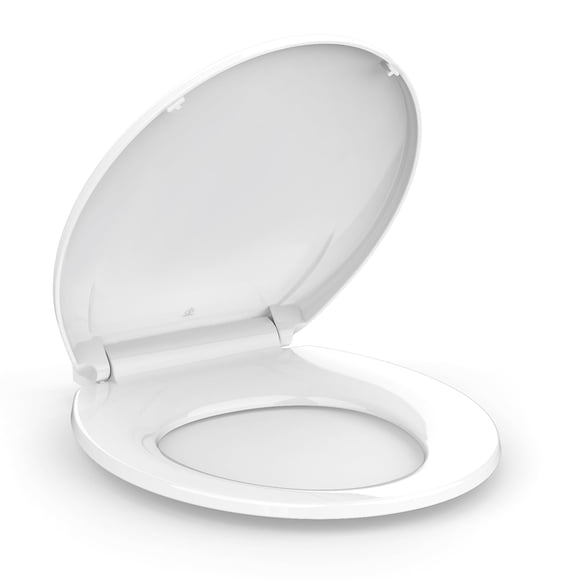 Asiento de inodoro IDEALHOUSE alargado 48 cm con cierre lento blanco