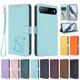 thumbnail image 3 of Funda Volteable con Diseño de Gato para Infinix Hot 60i 5G, Verde Claro, 3 of 6