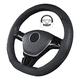 thumbnail image 1 of Funda Cubre Volante Tipo D Eco Cuero Antideslizante II Negro, 1 of 3