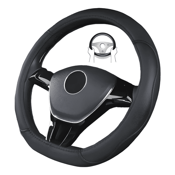 Funda Cubre Volante Tipo D Eco Cuero Antideslizante II Negro