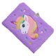 thumbnail image 5 of Diario de unicornio, 5 piezas con tapa para bloc de notas con cerradura, diseño de unicornio de peluche para niña, cuaderno con cerradura de dibujos animados esponjosos., 5 of 7