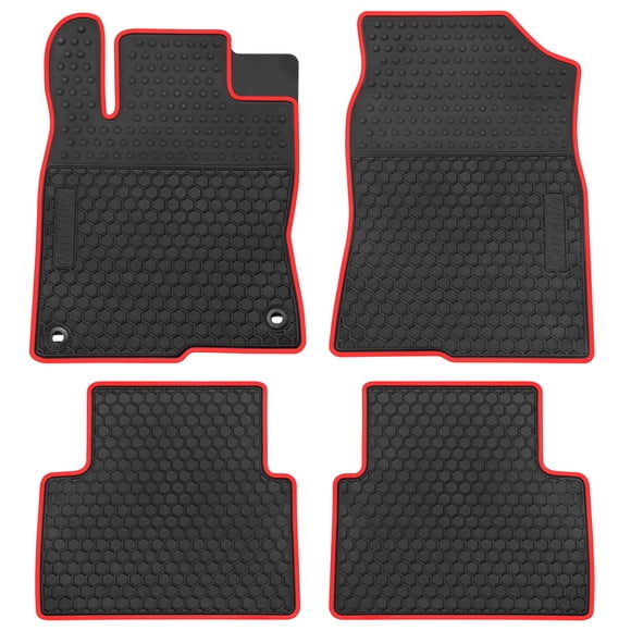 Alfombra para coche HD-Mart Honda Civic 10ª generación negra/roja