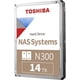 thumbnail image 1 of Disco Duro Toshiba N300 NAS de 14 TB, 3,5", SATA, 6 Gb/s, 7200 RPM, 1 of 5