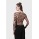 thumbnail image 3 of Polera Mujer Leopardo Asimétrico Café, 3 of 4
