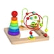 thumbnail image 4 of Anillos de apilamiento de arco iris de juguete de laberinto de cuentas, Toy de montaña de montaña educativa de aprendizaje temprano para niños niños y, 4 of 5