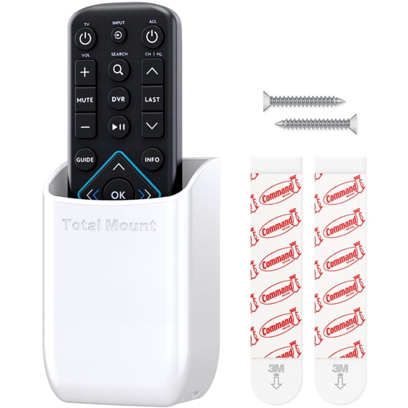 Soporte de control remoto TotalMount, soporte de pared sin agujeros, blanco