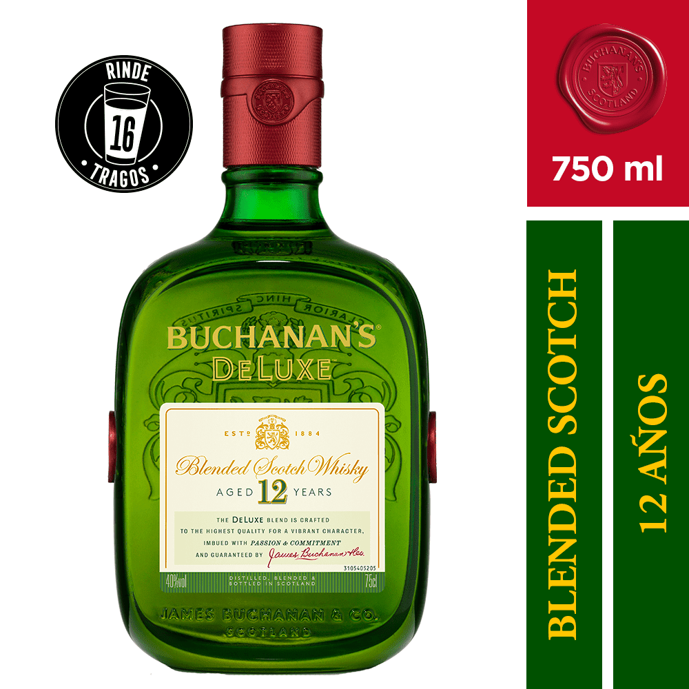 Whisky Buchanans 12 Años 40° 750cc