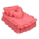 thumbnail image 1 of 1/6 Cama De Casa De Mu?ecas Exquisita Para Dormir Para La Escena De La Vida Del Dormitorio Rosa Decorativa, 1 of 5