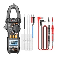 Ioensy - Pinza Amperimétrica Multímetro Portátil Multiprobador Amperímetro Cc Para Vehículos Hogar Negro
