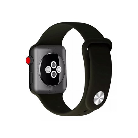 Genérico - Correa Botón Compatible Iwatch Apple Watch 38/40/41Mm Verde Oliva