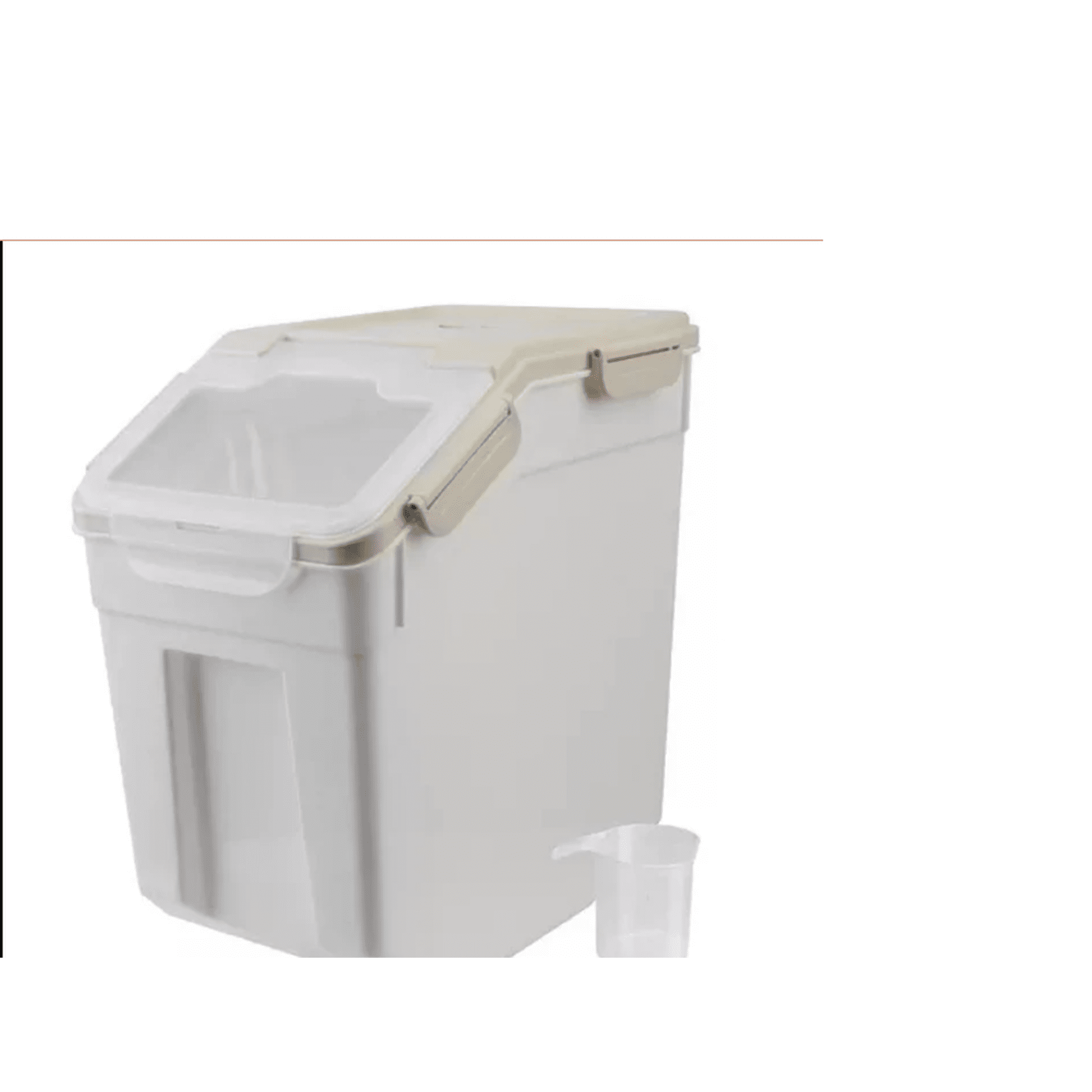 Contenedor De Alimentos Mascotas Multifuncional Hogar Beige