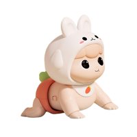 Magideal - Muñeca Eléctrica Para Bebés Que Gatean, Muñeca Bebé, Regalo De Cumpleaños, Juguete Rompecabezas, Muñeca Eléctrica Para Gatear De Desarrollo Para Bebés Rosa