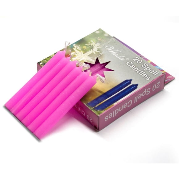 Velas Mini Vrinda 20 unidades, 10 cm, rosa, sin aroma