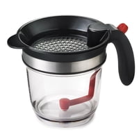 Xusx111 - Separador De Grasa Con Liberación Inferior, Plástico, Filtro De 4 Tazas Con Mango, Filtro De Grasa Caja Fuerte Para Lavavajillas, Separador De Aceite Para Cocina