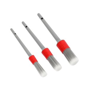 Ioensy - 3 Cepillos De Detalles Genéricos, Sin Rayones, Versátiles, Fáciles De Colgar, Kit De Lavado De Autos, Anillo Rojo