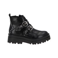 Botin Mujer Negro Snake/Hebilla Police