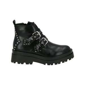 Botin Mujer Negro Snake/Hebilla Police