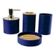 thumbnail image 4 of Juego De 4 Accesorios De Baño, Decoración De Baño, Juego Completo De Accesorios De Baño, Azul Oscuro, 4 of 5