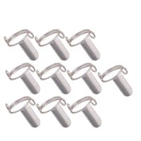 Magideal - 10 Piezas Anillos Para Uñas Acrílicas Ajustables Anillos De Dedos Metálicos Reutilizables Y Desmontables Set De Decoración De Arte De Uñas Adecuados Plata