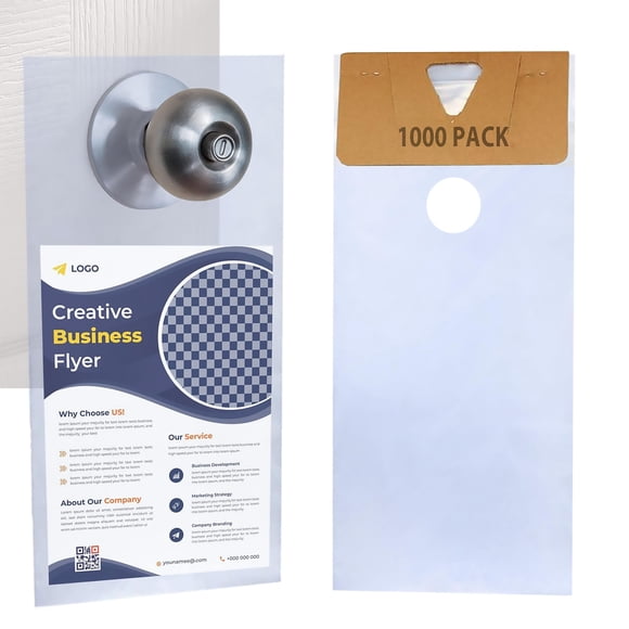 Bolsas de plástico para colgar puertas Skywin, 17 x 37 cm, impermeables, paquete de 1000