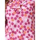 thumbnail image 5 of INSPIRE CHIC Blusa de Manga Larga con Cuello Volante para Mujer de Regreso a Clases Día de San Valentín M Rosa Claro-Puntos, 5 of 6