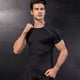 thumbnail image 5 of Camisetas de compresión de manga corta para hombre, paquete de 2, camisetas deportivas de capa base, camiseta deportiva de entrenamiento, color negro, 5 of 6