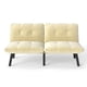 thumbnail image 2 of Cream Convertible Folding Modern sofa Bed, 2 of 3