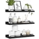 thumbnail image 1 of Estantes flotantes RYOFOBETTO para decoración de pared y baño negros (juego de 3), 1 of 6