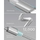 thumbnail image 5 of Cable USB C a Lightning Anker de nailon [3 m] para iPhone, color plateado, 5 of 7