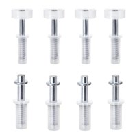 Magideal - Herrajes Para Puertas Plegables Con Pivote Y Rueda Guía, Fáciles De Usar, Versátiles, Para Puertas Corredizas, Ideal Para Guardarropas, Tiendas, Lavan 8 Piezas