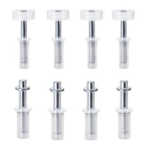 Magideal - Herrajes Para Puertas Plegables Con Pivote Y Rueda Guía, Fáciles De Usar, Versátiles, Para Puertas Corredizas, Ideal Para Guardarropas, Tiendas, Lavan 8 Piezas