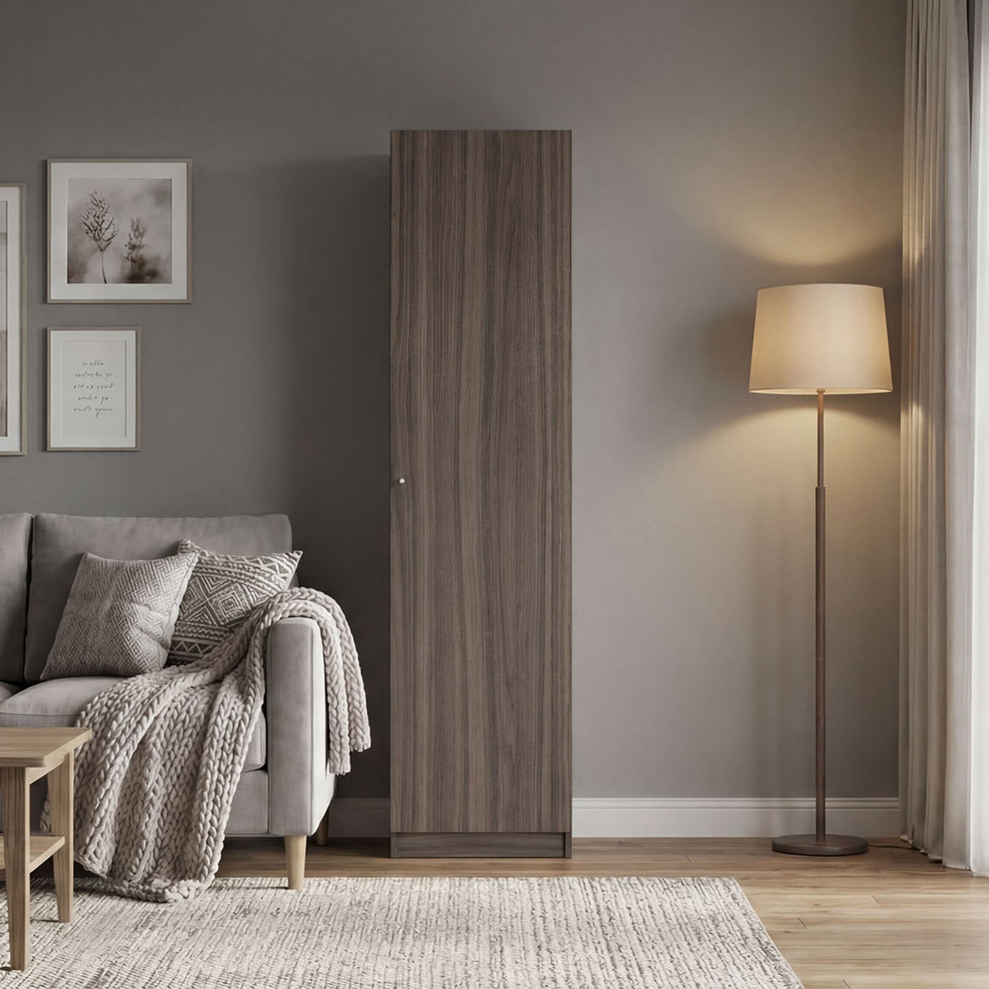 Tuhome - Estante 1 Puerta Home-e5 180,6x45x31,4 Cm Avellana