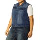 thumbnail image 4 of Agnes Orinda Chaqueta de Chaleco de Mezclilla sin Mangas con Botones Casual para Mujer de Talla Grande 6X Azul, 4 of 6
