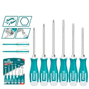 Juego Destornillador 6 Piezas Go-Through Total