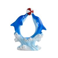 Bothyi - Estatua De Delfín Estatuilla Figura De Resina Ornamento Granja Animal Marino Escultura Estilo B