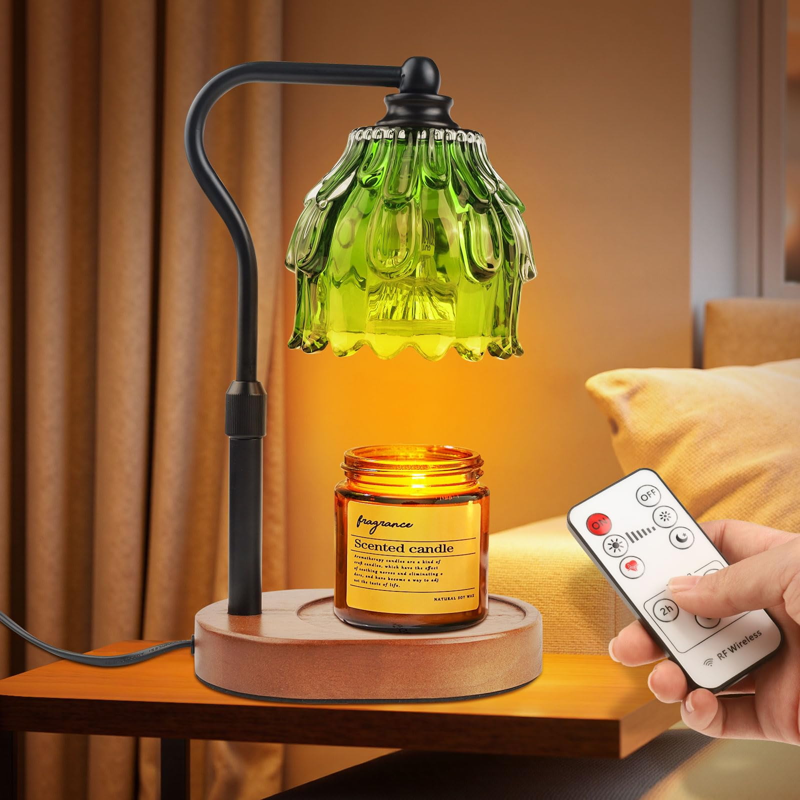 Lámpara Calentadora De Velas Fitrobust Con Temporizador, Control Remoto Y Regulable