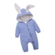 thumbnail image 4 of Algodón Big Ear Bunny Zipper Jumpsuit Trajes Ropa De Escalada Azul 80, 4 of 5